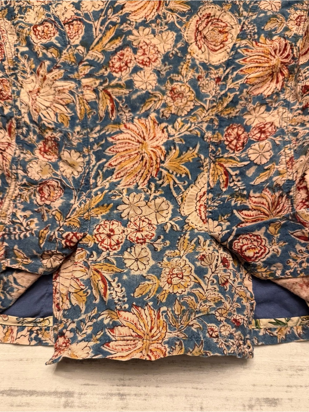 VTG Polo Jeans Co Ralph Lauren Floral Blazer Jacket Womens Small Y2K Boho Cotton - Picture 7 of 7